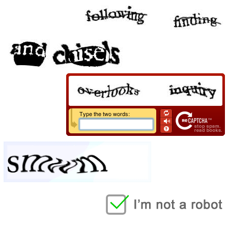 CAPTCHA tests illustration